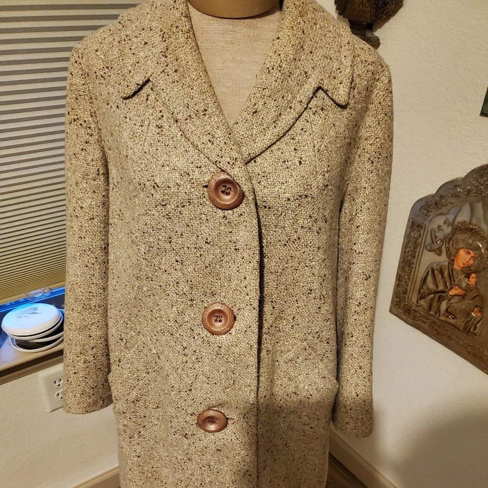 Vintage wool tweed carcoat